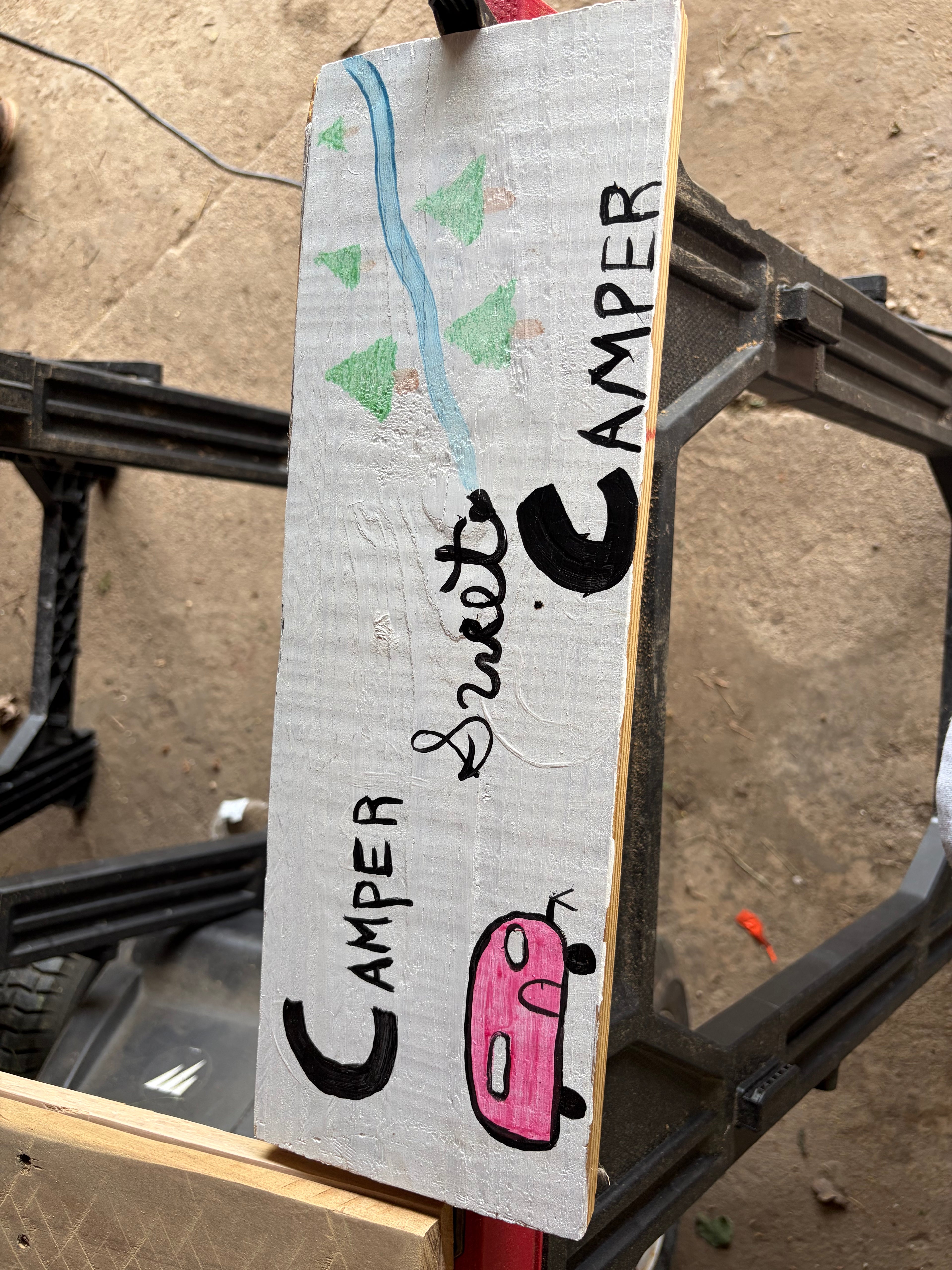 Hand painted wood sign